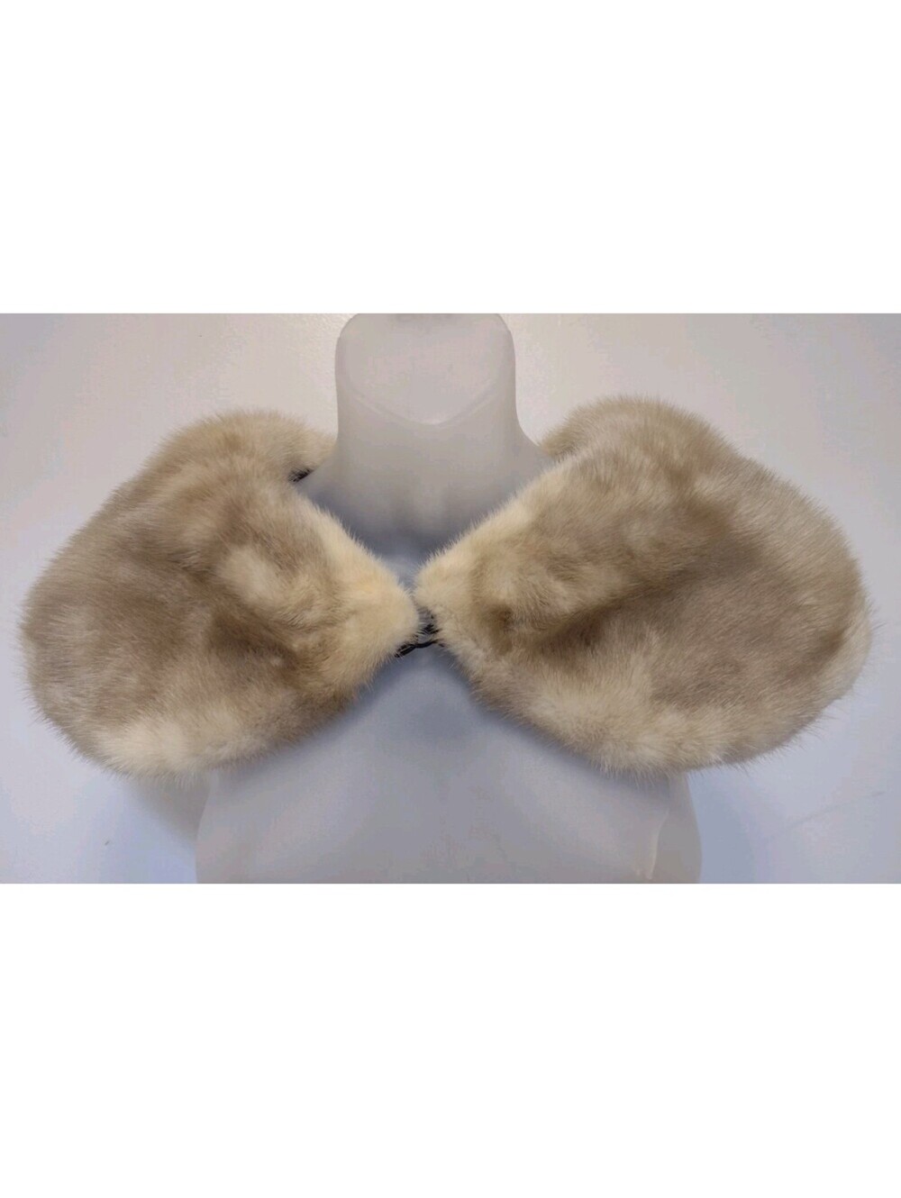 Vintage Champagne Blonde Mink Fur Capelet Stole Bridal Old Hollywood 50s 60s